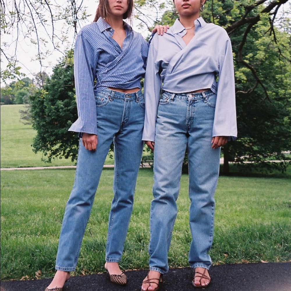 Sibling vintage x Subrina Heyink button up wrap tops